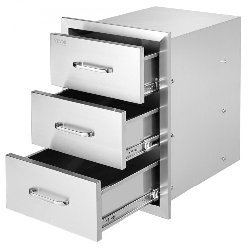 

VEVOR Cassetto da incasso in acciaio inox a 3 livelli 40 x 45 x 55 cm