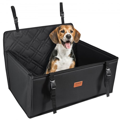

VEVOR Seggiolino Auto per Cani Taglia Piccola, Media Grande 22 kg, Rialzo per Cani Impermeabile, con Telaio di Supporto, Guinzaglio di Sicurezza a Clip, Letto per Auto per Animali Domestici, Nero