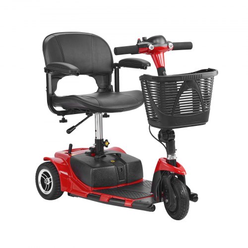 

VEVOR Scooter Elettrico Pieghevole a 3 Ruote per Disabili e Anziani, con Autonomia di 20 km, Sedia a Rotelle per Tutti i Terreni con Ruote Antiscivolo, Capacità di Salita di 9° e Carico di 120 kg