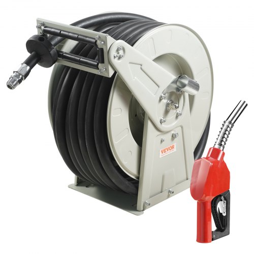 

VEVOR Avvolgitubo Carburante, 25,4 mm x 15,24 m, Avvolgitubo Diesel Retrattile, Costruzione in Acciaio al Carbonio con Ugello Carburante, Tubo in Gomma NBR per Camion Cisterna Veicoli Nave Aereo 300PSI