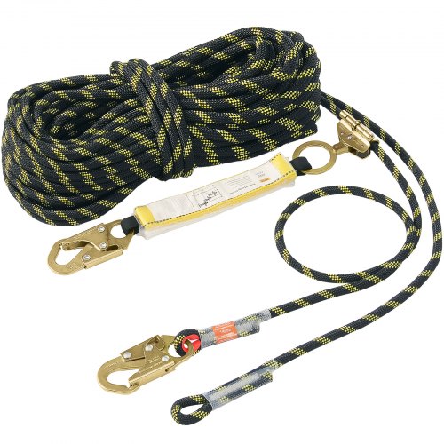

VEVOR Corda da Arrampicata per Esterni 45,7 m Tensione di Rottura 30KN, Corda da Arrampicata Statica con Moschettoni in Acciaio Pinza per Corda per Fuga, Avventure all'Aperto Trasporto di Legname