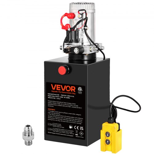 

VEVOR Pompa idraulica a semplice effetto da 15 L Rimorchio ribaltabile, pompa idraulica Centralina idraulica Centralina a semplice effetto 12 V 3200 PSI Pressione max. Pressione 1,6-3 kW
