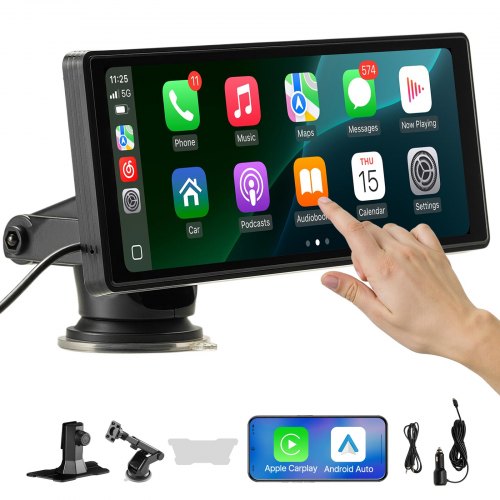

VEVOR Autoradio Wireless 254 mm, Radio Portatile con Touch Screen, Compatibile con Apple CarPlay e Android Auto, Schermo CarPlay per Auto con Controllo Vocale Bluetooth Navigazione GPS