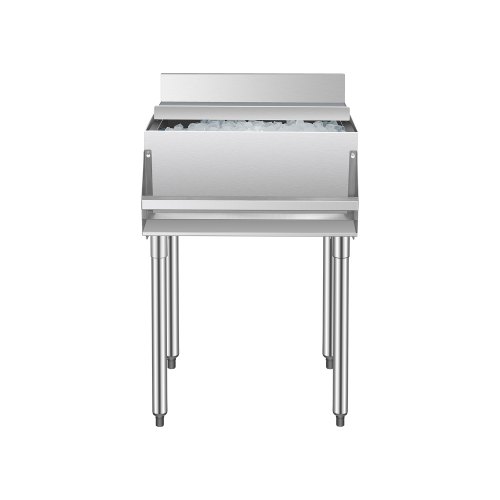 

VEVOR Contenitore per Ghiaccio Commerciale in Acciaio Inox da 61,6 L Contenitore per Ghiaccio Sottobanco 610 x 614 x 930 mm con Coperchio Scorrevole e Piedini Regolabili, per Bar, Ristorante, Pub