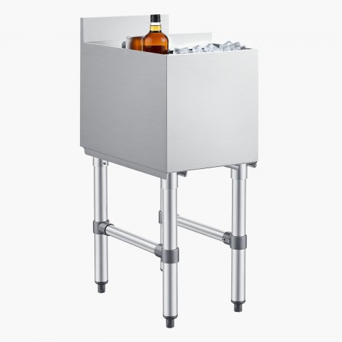 

VEVOR Contenitore per Ghiaccio Commerciale, Contenitore Sottobanco per Stoccaggio Cubetti di Ghiaccio 28 Litri Coperchio Scorrevole 305 x 482 x 850 mm, Bevande Ghiacciate, Bar, Hote, Ristorante