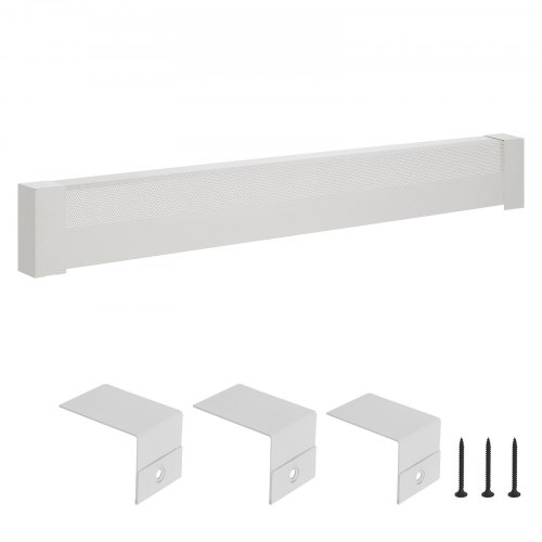 

VEVOR Copritermosifone, Profilo Angolare per Battiscopa Riscaldante, Serie di Base da 1831 mm, Copritermosifone Elettrico Standard per Ristrutturazioni Domestiche, in Acciaio Resistente, Bianco