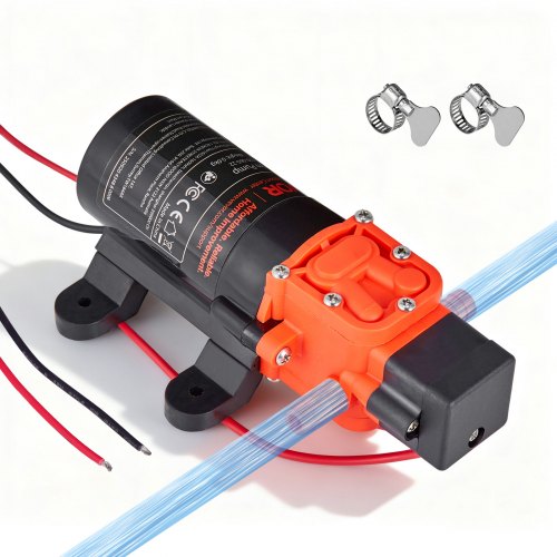 

VEVOR Pompa a Membrana dell'Acqua per Camper 12 V CC 4,5 L/min, Pompa dell'Acqua a Membrana Autoadescante a 2 Camere Pressione max. 80 PSI, per Camper, Roulotte, Barche, Irrigazione Giardino