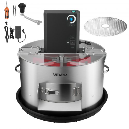 

VEVOR Tagliabordi per Foglie Gemme, Manuale ed Elettrico, Tagliabordi da 370 mm con Lame in Acciaio Inox, Taglio Visivo, Macchina da Taglio Idroponica a Umido e a Secco con Vassoio, per Piante