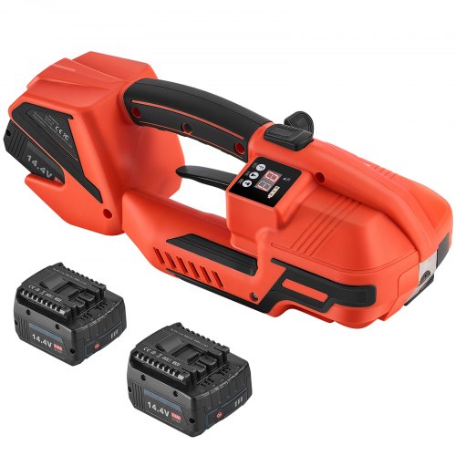 

VEVOR Reggiatrice Elettrica, 2 Batterie da 4000 mAh, Reggiatura Automatica con Display Digitale per Reggette in PP/PET Larghe 9-16 mm, Macchina Tenditrice per Pallet di Scatole di Imballaggio