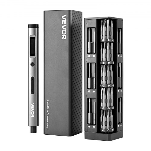 

VEVOR Cacciavite Elettrico di Precisione, 52 Punte Magnetiche Mini Cacciavite Elettrico con Scatola di Immagazzinaggio Magnetica, Luce LED e Ricarica di Tipo C, per Riparare Telefoni e Laptop