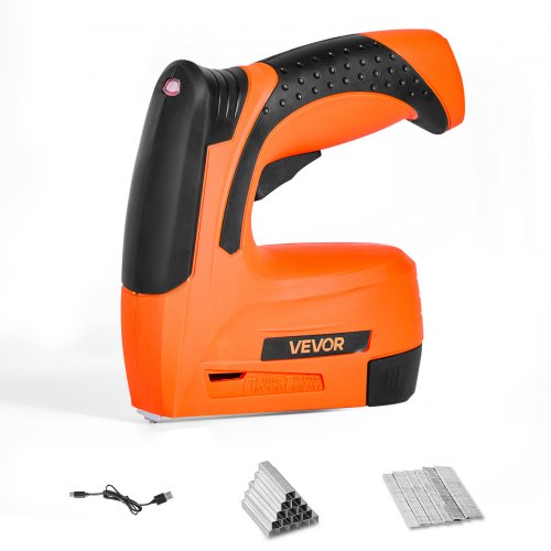 

VEVOR Graffettatrice Penumatica Elettrica, Pinzatrice Calibro 18, 15-32 mm, con 1000 Punti Metallici e 1000 Chiodi, Impugnatura in Gomma Antiscivolo e Caricabatterie, per Lavori di Falegnameria