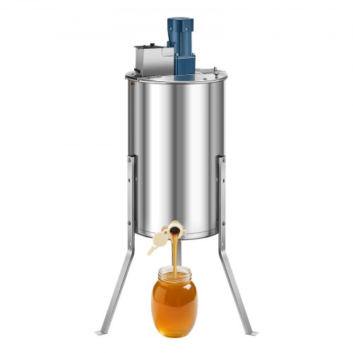 

VEVOR Estrattore Elettrico di Miele in Acciaio Inox, Centrifuga Manuale per Miele 3 Telaini, con Coperchio Trasparente, Regolabile in Altezza, Apicoltura per Estrazione, 380 x 610 x 1210 mm
