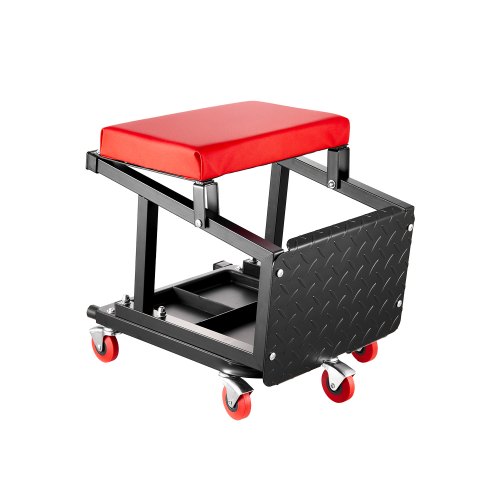 

VEVOR Sgabello da Meccanico, Capacità 136 kg Sgabello da Lavoro con Ruote, Sgabello da Officina Girevole a 360° con Vassoio Portautensili, Sedile di Riparazione, per Officina e Riparazione Auto, Nero