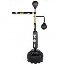 VEVOR Bersaglio Boxe Multifunzionale a 2 velocità, Sacco da Boxe in Nero con Asta Rotante 360 Gradi da 60cm, Attrezzatura da Allenamento Boxe per Principianti e Pugili da Usare a Casa o in Palestra