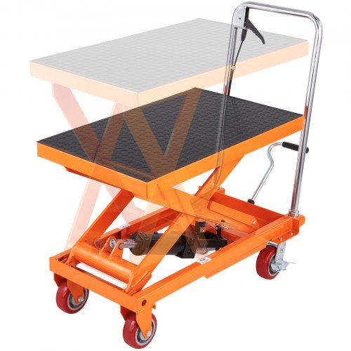 

VEVOR Tavolo elevatore idraulico a forbice Capacità di carico 500 kg Carrello tavolo elevatore 285-900 mm Campo di sollevamento Tavolo elevatore officina 815 x 505 mm Carrello elevatore a forbice