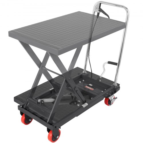 

VEVOR Carrello Elevatore Idraulico, Capacità 230kg, Altezza di Sollevamento 220-720 mm, Piattaforma Elevatore Manuale a Forbice Singola con Cuscinetto Antiscivolo, Carrello Idraulico a Forbice Nero