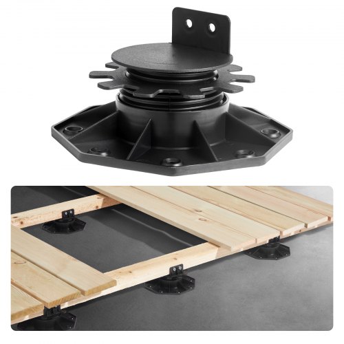 

VEVOR Blocchi di Supporto per Ponte, 24 Pezzi, Supporto per Ponti in Plastica, Carico di 907,18 kg Pavimentazione, Sollevamento 30 a 60 mm Base di Fondazione per Capannone Regolabile in Altezza