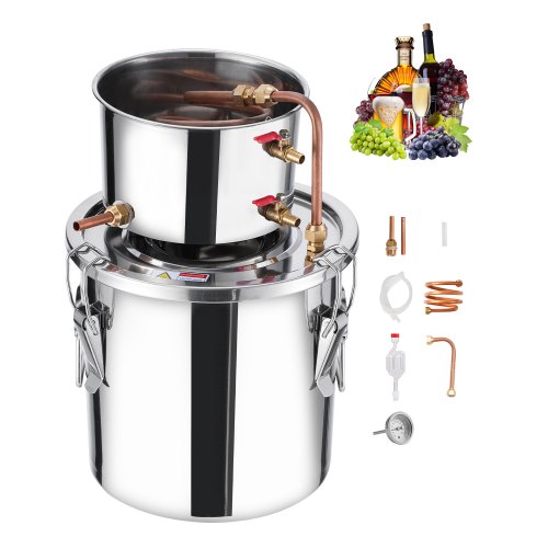 

VEVOR Distillatore di Alcool 11,4 L Kit Completo Distillazione in Acciaio Inox