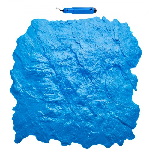 

VEVOR Tappetino per timbri in cemento, 430 x 430 mm, Tappetino per timbri struttura in poliuretano per cemento, Stampi per pavimenti in ardesia senza giunzioni per decorazioni esterne, Blu