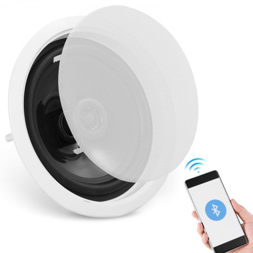 

VEVOR Altoparlanti da Soffitto Bluetooth da 17 cm, 150 W, Sistema di Altoparlanti da Incasso a Soffitto e da Incasso con Impedenza 8Ω Sensibilità 89 dB, Casa Cucina Soggiorno Esterne Coperte 1 Pezzo