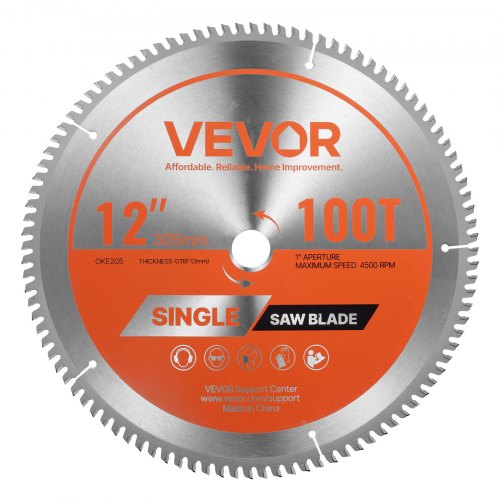 

VEVOR Lama Circolare per Troncatrice Ø 305 mm, Lama da Taglio per Troncatrice Circolare, 100 Denti, Albero da 25,4 mm, per Lavorazione di Legno Taglio di Metallo Alluminio Acciaio