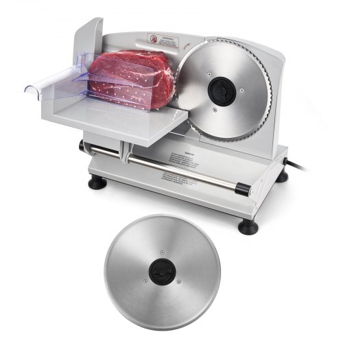 

VEVOR Affettatrice Elettrica per Carne Congelata per Casa da 150 W con Lama da 17 cm, Affettatrice con Spessore Regolabile da 0 a 15 mm, per Carne Congelata, Prosciutto, Bistecca di Prima Qualità