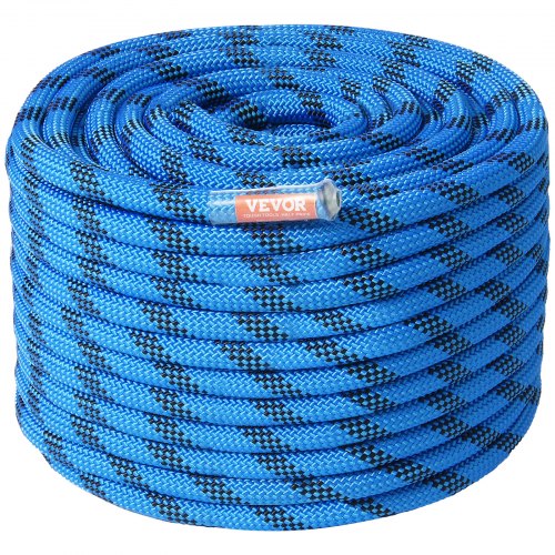 

VEVOR Corda statica da arrampicata 12,7 mm, Corda da arrampicata all'aperto 60,9 m, Tensione alla rottura 30 kN, Corda in fibra con moschettone in acciaio per fuga, discesa in corda doppia blu