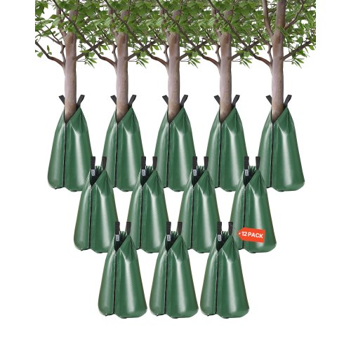 

VEVOR Sacchetti per Irrigazione degli Alberi, 12 Confezioni da 75,7 L, Sacchetti Ricaricabili per Alberi Rilascio Lento 5-9 Ore con Cerniera, Irrigazione Sistema di Gocciolamento delle Radici