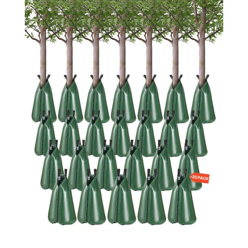 

VEVOR Sacchetti per Irrigazione degli Alberi, 25 Confezioni da 75,7 L, Sacchetti Ricaricabili per Alberi Rilascio Lento 5-9 Ore con Cerniera, Irrigazione Sistema di Gocciolamento delle Radici