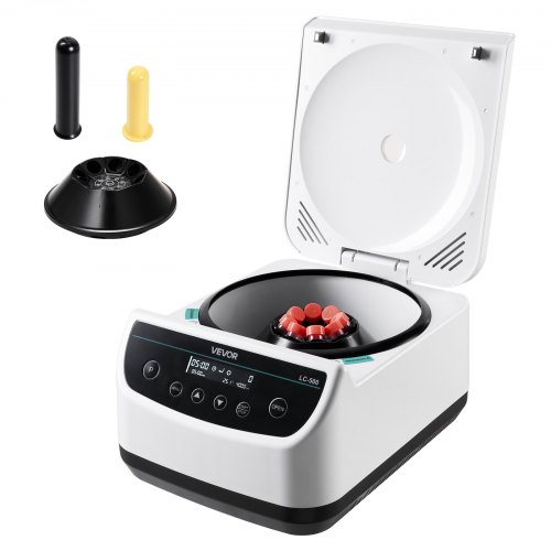 

VEVOR Centrifuga da Laboratorio Elettrica 100-1900 xg RCF con Rotore per Provette da 2/5/10/15 ml, Velocità Regolabile da 500 a 4000 Giri/min, Bassa Rumorosità per Esperimenti di Laboratorio