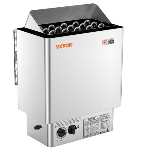 

VEVOR Stufa per Sauna Stufa Elettrica per Sauna 8 kW, Riscaldatore Portatile per Sauna Interno/Esterno 400 V 3 N con Timer da 3 Ore Controllo Integrato Uso Domestico Commerciale 8-12 m³ Acciaio Inox