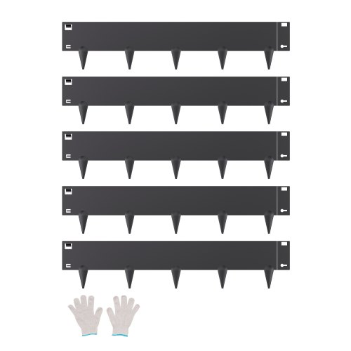 

VEVOR Bordatura in Acciaio Metallo Antiruggine per Giardino, Bordatura Pieghevole per Prato Resistente, Facile da Installare, Divisorio Aiuole Cortile, Nero 5 Pezzi 990 x 207 x 1,5 mm