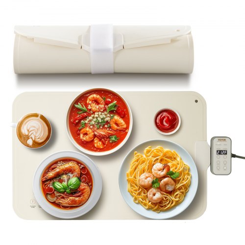 

VEVOR Vassoio Riscaldante Elettrico con 4 Impostazioni di Temperatura Regolabili, Tappetino Riscaldante per Alimenti per Buffet, con Spegnimento Automatico, Blocco Bambini, per Feste Ristorazione