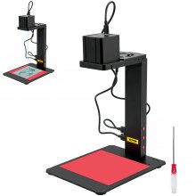 VEVOR Macchina per Incisione Laser, 100 x 100 mm Incisore Laser in Lega di Alluminio con Supporto per Messa a Fuoco Automatica per Incidere Vari Materiali, come Carta, Tessuto, Legno, Pelle, Feltro
