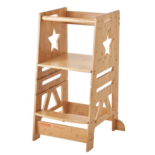 

VEVOR Sgabello Bambini Carico max. 158kg Scaletta d'Apprendimento in Bambù, Altezza Regolabile a 3 Livelli, Scaletta Torre Alzabimbo 844 x 553 x 482 mm da Cameretta Cucina Bagno Soggiorno Bimbi