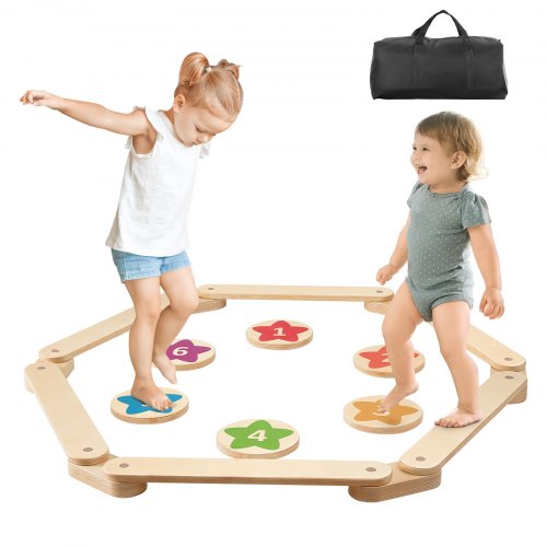 

VEVOR Trave di Equilibrio Colorata Impilabile, Confezione da 6, Giocattoli Montessori per Bambini da 2 a 6 Anni, Promuove Coordinazione e Abilità Motorie, Corso di Ginnastica all'Aperto per Interni