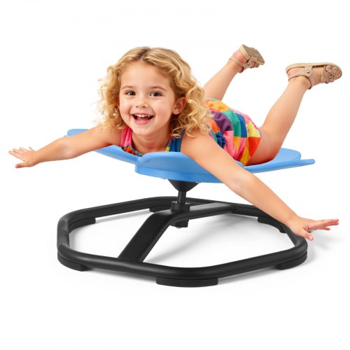 

VEVOR Sedia Girevole Sensoriale per Bambini, Capacità di 100 kg, a Forma di Fiore in Metallo Antiscivolo, Sedile per Sedersi e Girare per Coordinazione, Equilibrio e Concentrazione, Blu