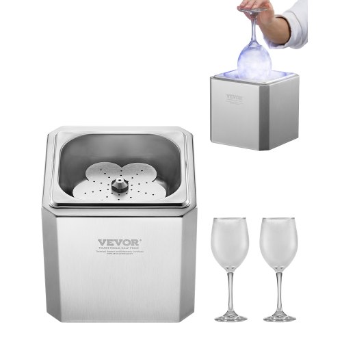 

VEVOR Raffreddatore per Bicchieri Istantaneo, Congelatore per Bicchieri da Birra a CO₂, 8-10 Secondi/Tazza con Luce LED, per Vino, Cocktail, Champagne, Succhi, per Bar, Ristorante, Cucina Domestica