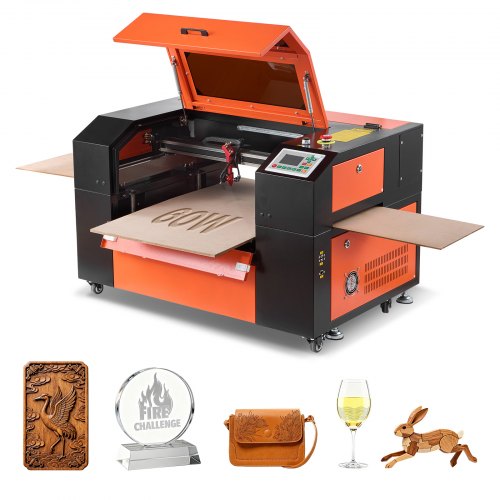 

VEVOR Incisore Laser CO2 da 60 W Macchina per Incisione e Taglio Laser CO2 Macchina per Incisione e Taglio, Taglierina Compatibile con LightBurn CorelDRAW RDWorks, per Legno, Acrilico, Vetro