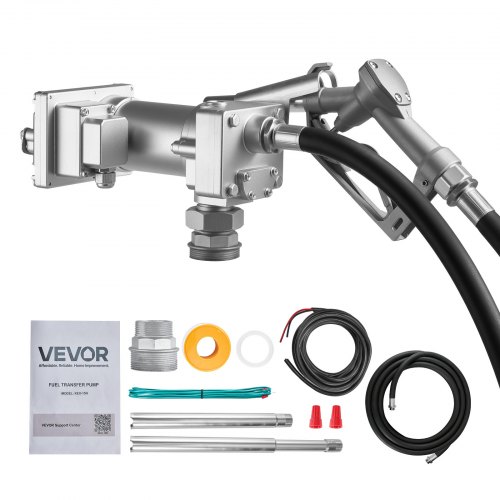 

VEVOR Pompa di Trasferimento Carburante 12 V CC 15 GPM, Kit Pompa di Trasferimento Diesel in Ghisa con Ugello di Arresto Manuale, Tubo di Scarico, Protezione da Surriscaldamento, 1/3 HP