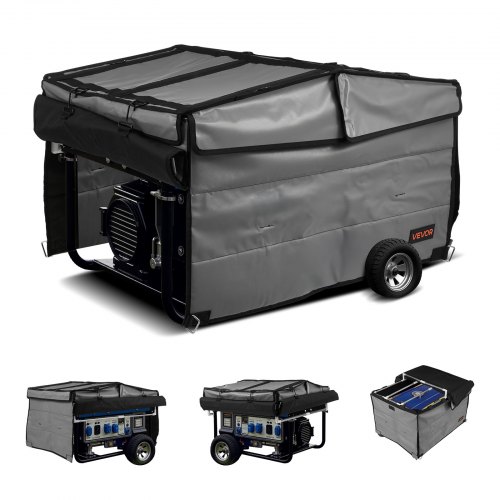 

VEVOR Copertura Impermeabile per Generatori 865 x 657 x 535 mm Copertura del Generatore, Universale, per Maggior Parte dei Generatori 3500 a 12000 W con Tessuto Oxford 420D Spesso e Resistente, Grigio