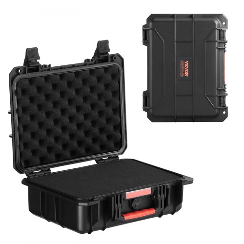 

VEVOR Custodia Rigida Resistente alle Intemperie, Custodia Protettiva con Schiuma Pretagliata, Valigia Dura con Maniglie Retrattili per Viaggi, Caccia, Custodia Impermeabile IP67 340 x 235 x 126 mm
