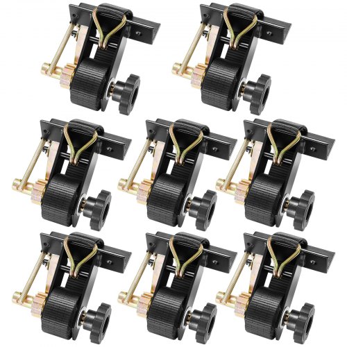 

VEVOR Cinghie a Cricchetto per Portapacchi, Montaggio su Tubo Quadrato Nero, Larghezza 38 mm x Lunghezza 2,25 m, Cinghie Nere per Fissaggio con Doppi Ganci a J, Carico 226,8 kg, Confezione da 8