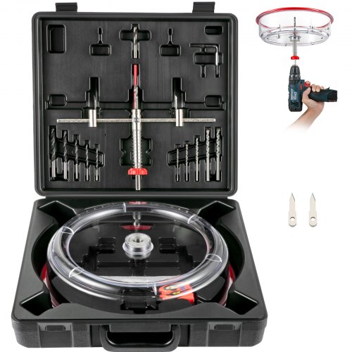

VEVOR Sega a Foro Regolabile, Da 40 mm a 300 mm Fresa Circolare Regolabile Cappuccio Sega a Tazza per Falegnami, Decoratori di Case, Appaltatori e Proprietari di Case Fai-da-te per Luci da Incasso