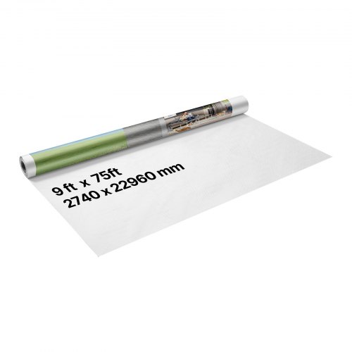 

VEVOR Barriera al Vapore 2,7 x 22,86 m, Schermo Impermeabilizzante in Plastica, Spessore 0,13 mm, Telone Antistrappo, Blocca l'Umidità Attraverso le Pareti, Telone per Edifici di Ristrutturazione