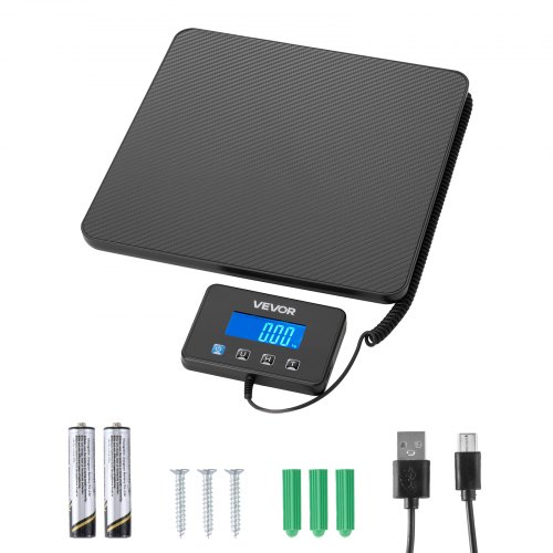 

VEVOR Bilancia per Pacchi Postale Commerciale Doppia Precisione, Bilancia Digitale Pesa Pacchi di Spedizione da 200 kg, Adatta per Pacchi, Affrancature, Bagagli, Batteria e Cavo di Ricarica