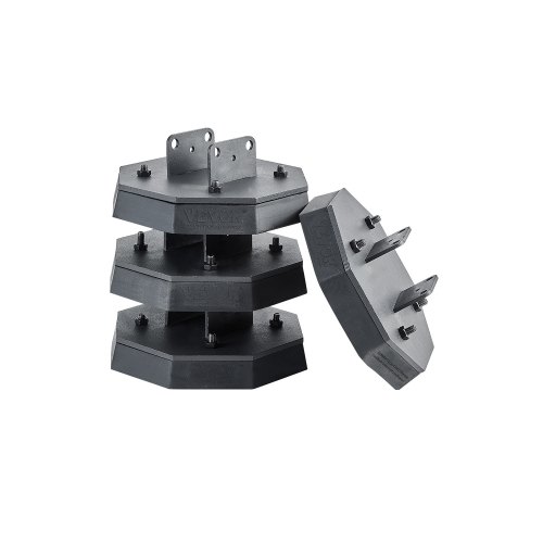 

VEVOR Cuscinetti Livellanti Durevole, 4 Pezzi in Gomma Rimorchio, Ognuno con Capacità 2,3 T, Cuscinetto Stabilizzatore con Ampia Superficie Compatibile Piedini a Forbice, 203 x 203 x 76 mm