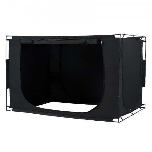 

VEVOR Tenda da Letto Traspirante 70% 3 Porte Oscurante Pali in Fibra 9,3 mm 1900x1370x1190mm