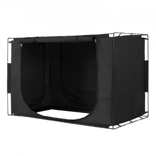 

VEVOR Tenda da Letto Traspirante 70% 3 Porte Oscurante Pali in Fibra 9,3 mm 1900 x 990 x 1190 mm