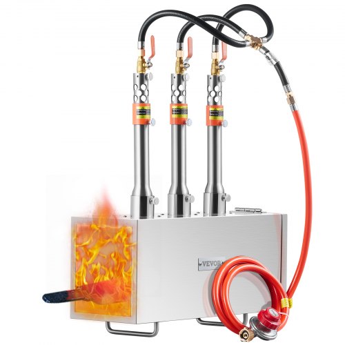 

VEVOR Forgia a Gas Propano Portatile, Forno per Forgiatura a Gas Quadrato con 3 Bruciatori, Temperatura Massima 1427 ℃, Strumenti e Attrezzature per Forgiatura a Gas in Acciaio Inox, per Fabbri